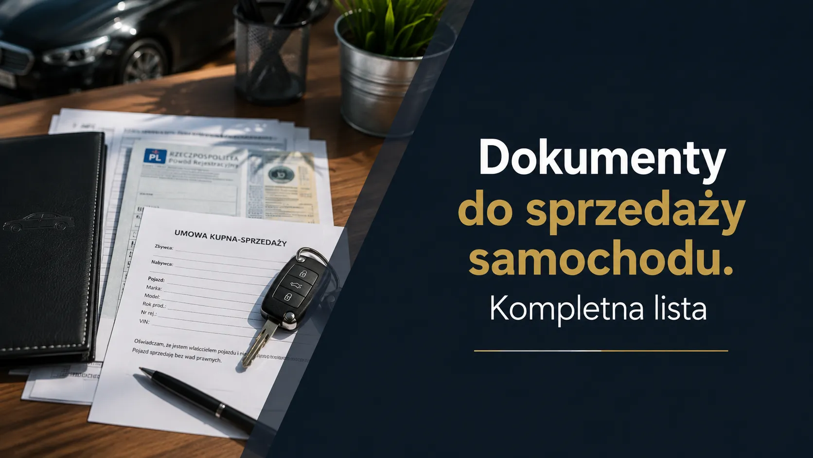 Dokumenty do sprzedaży samochodu. Kompletna lista